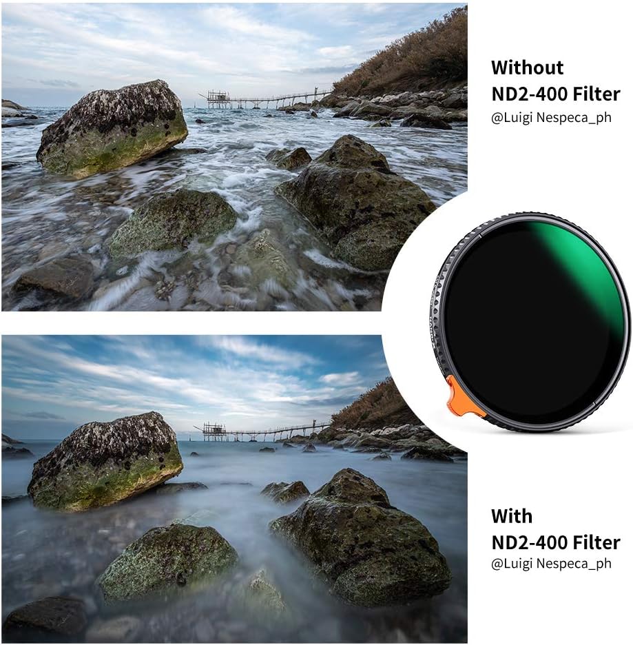 67mm Variable ND Filter ND2-ND400 with Multi-Layer Coatings AGC Glass Adjustable Neutral Density Filter T700297