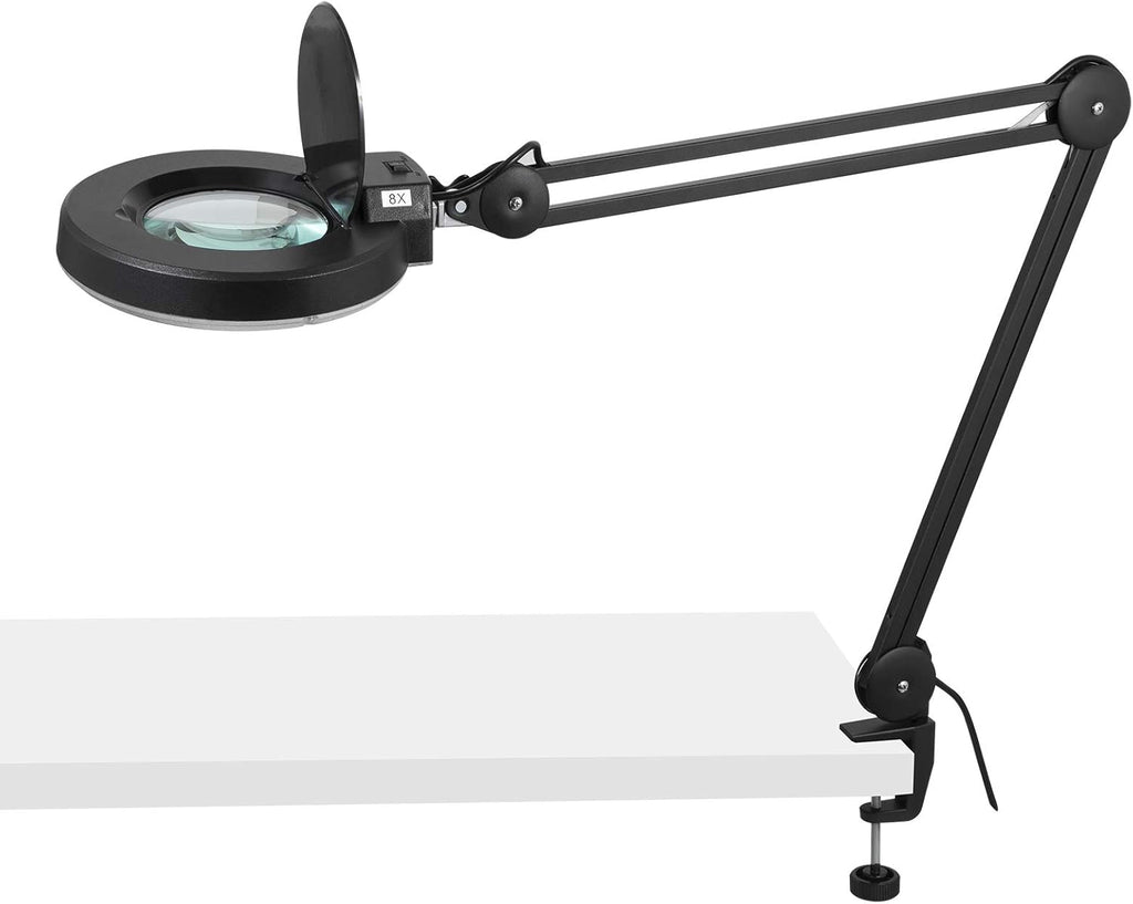 8x Magnifying Glass Architect Lamp with Desk Clamp Mount N530