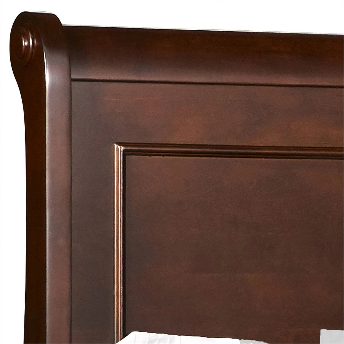 Full Size Wooden Sleigh Headboard with Curved Back Brown X1565