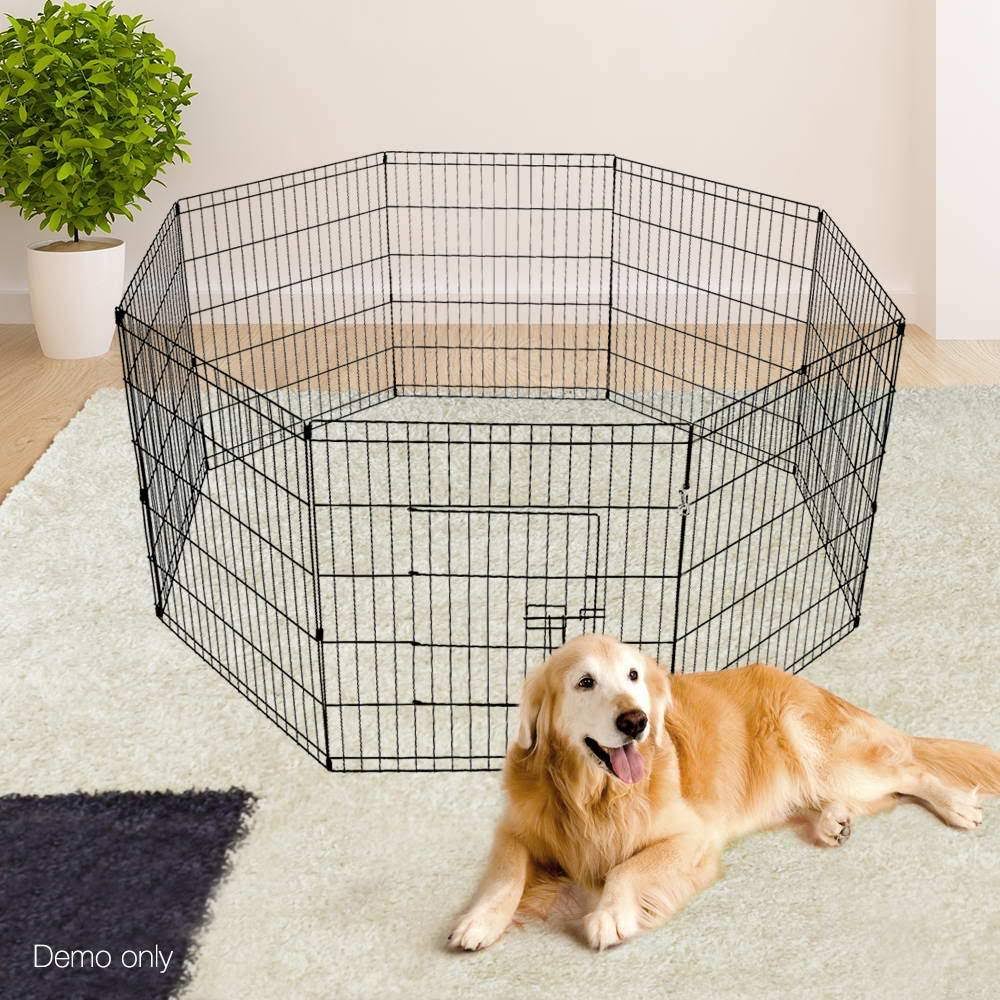 8 Panel Pet Dog Playpen Exercise Cage Enclosure M152385