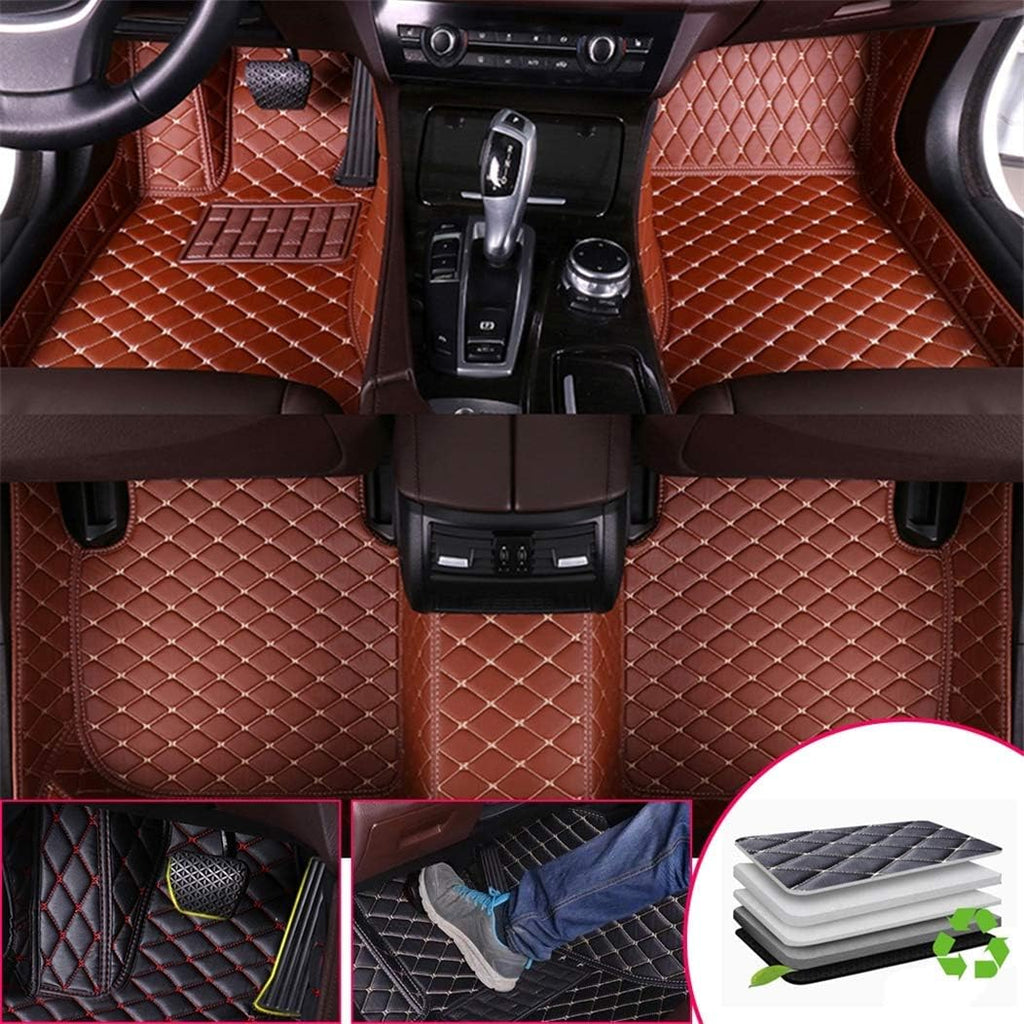 Custom Car Floor Mats Front Rear Leather Mat B4887