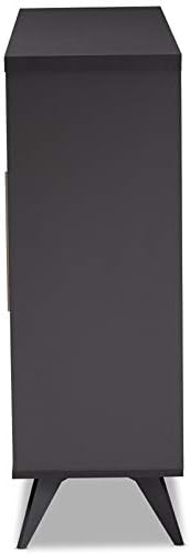 Dark Grey Oak Wine Cabinet Y557