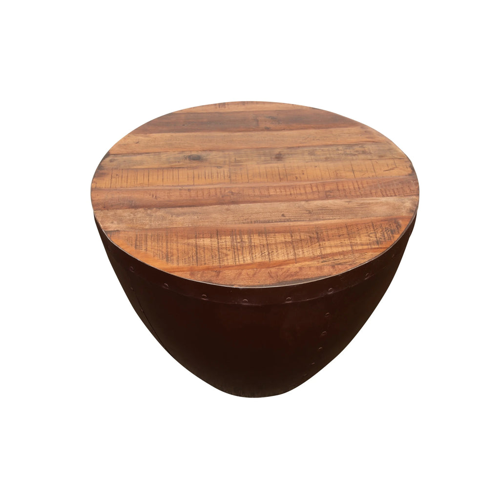 Solid Reclaimed Wood End Table J44585