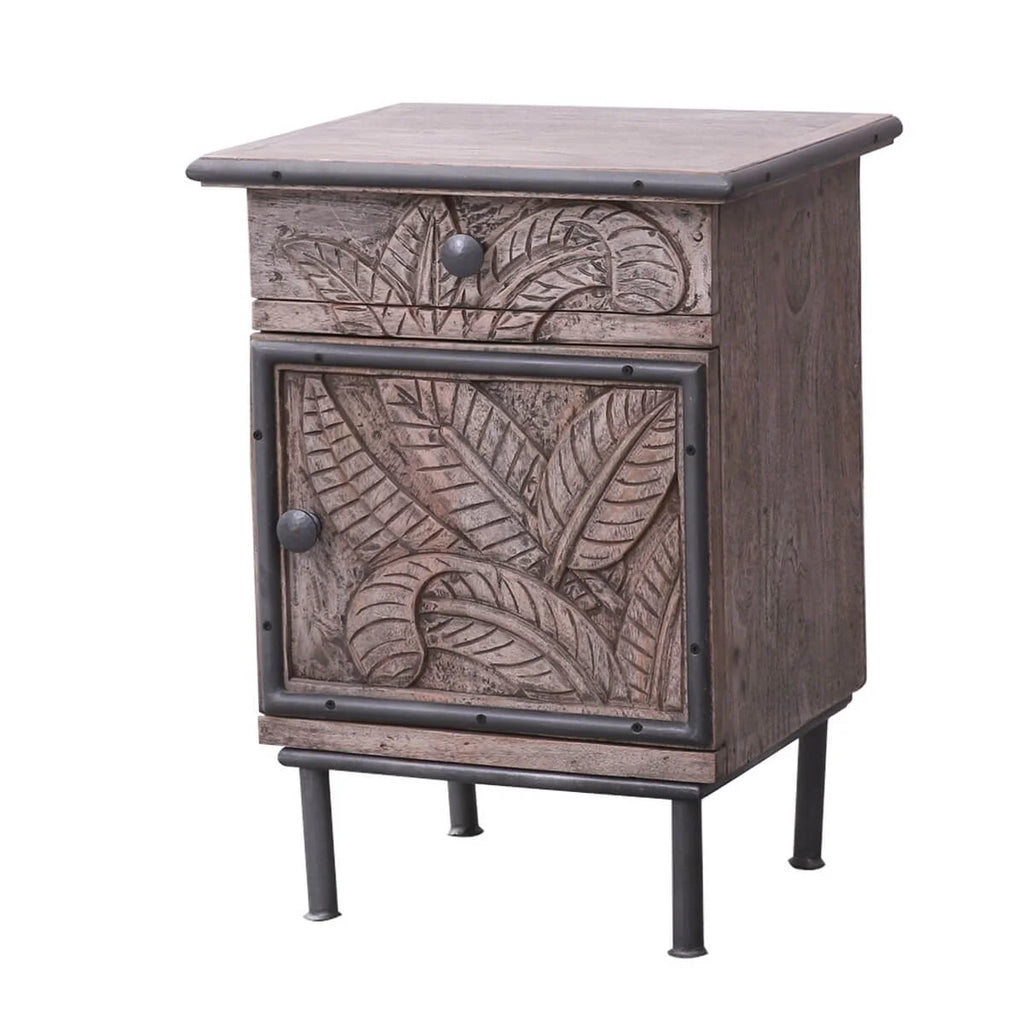 Solid Mango Wood Nightstand N6118