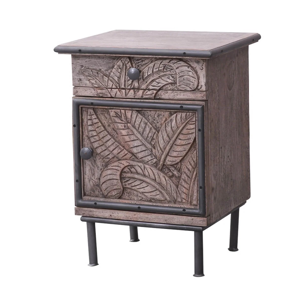 Solid Mango Wood Nightstand N6118