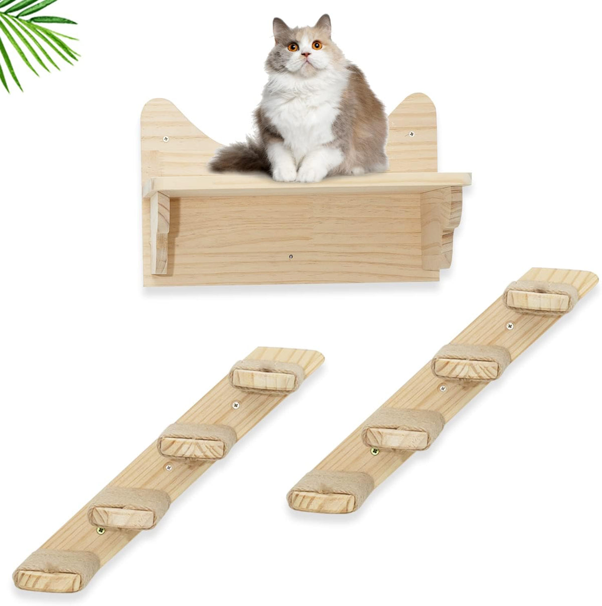 Wood Cat Climber Set with Cat Stairs and Cat Shelves L795