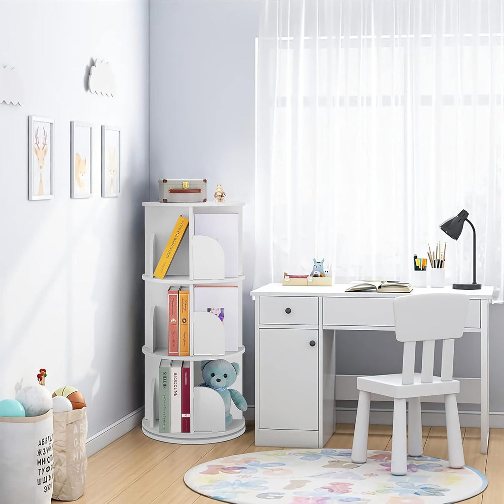 Rotating Bookshelf 360 Display Floor Standing Bookcase T87846