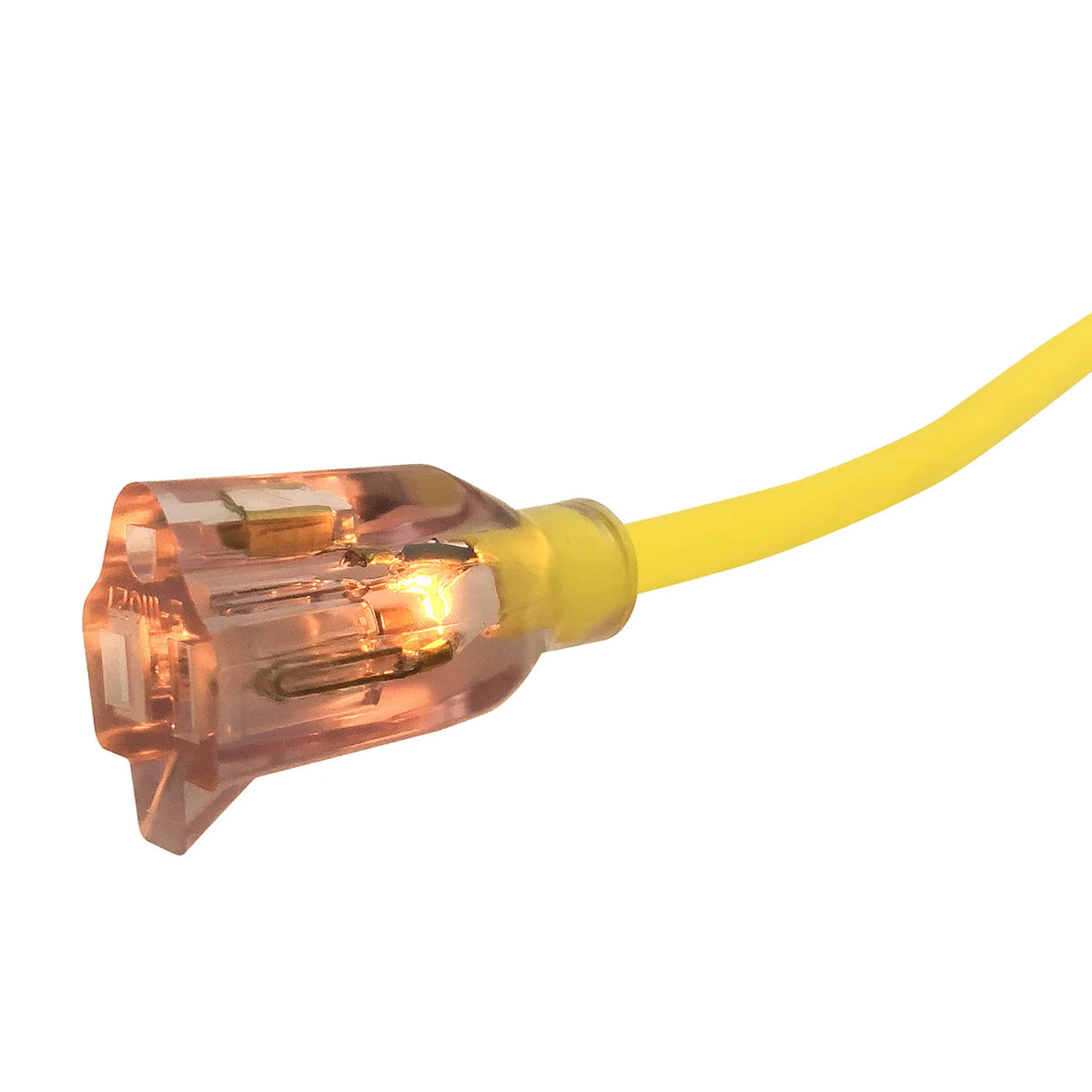 Yellow SJTW 15A Lighted Cord Set B3515