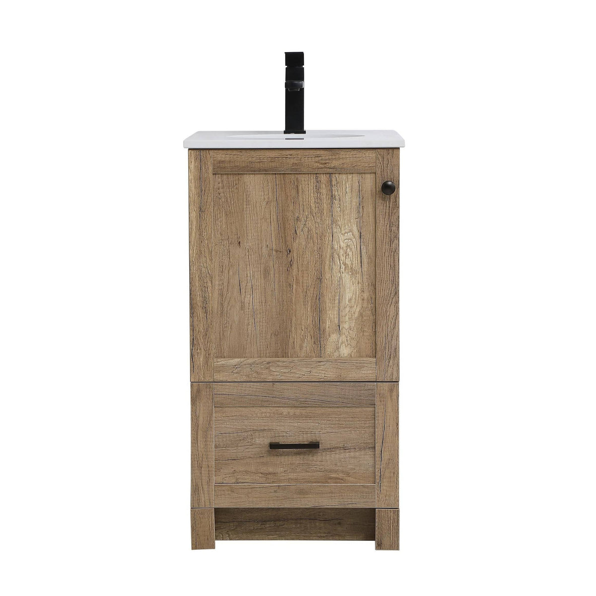 18 inch Natural Oak Vanity Cabinet Set S70875