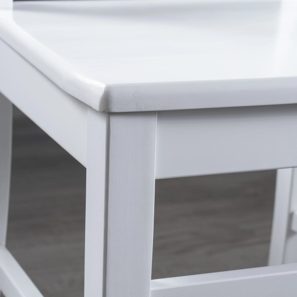 White Acacia Wood Dining Chairs Set of 2 S78864