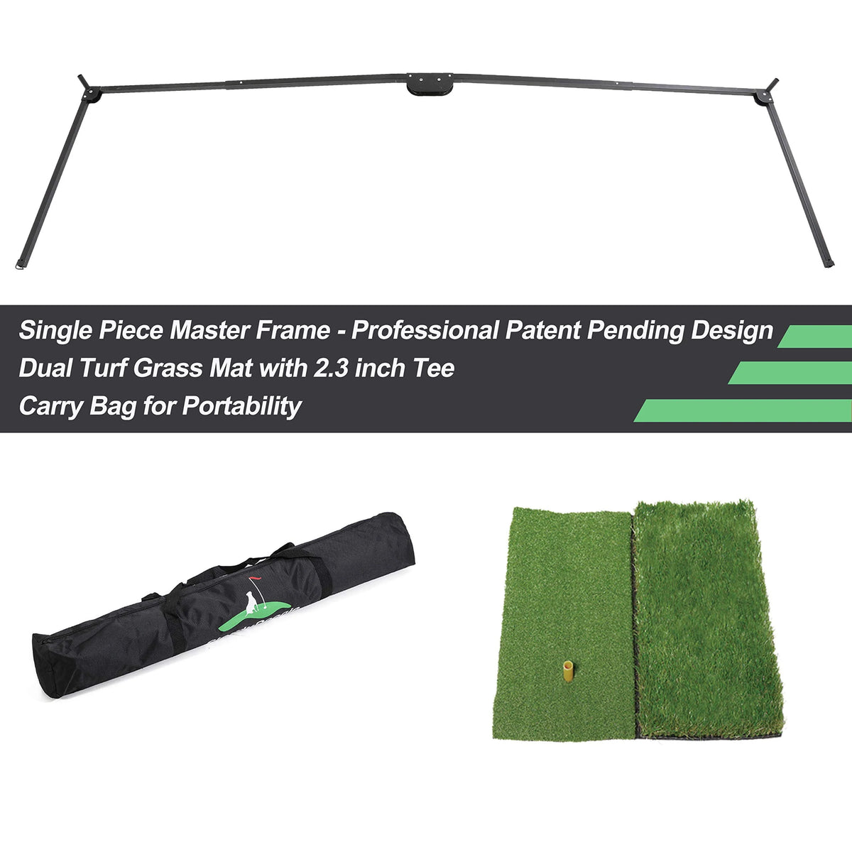 10 x 7ft Golf Net and Practice Mat D737