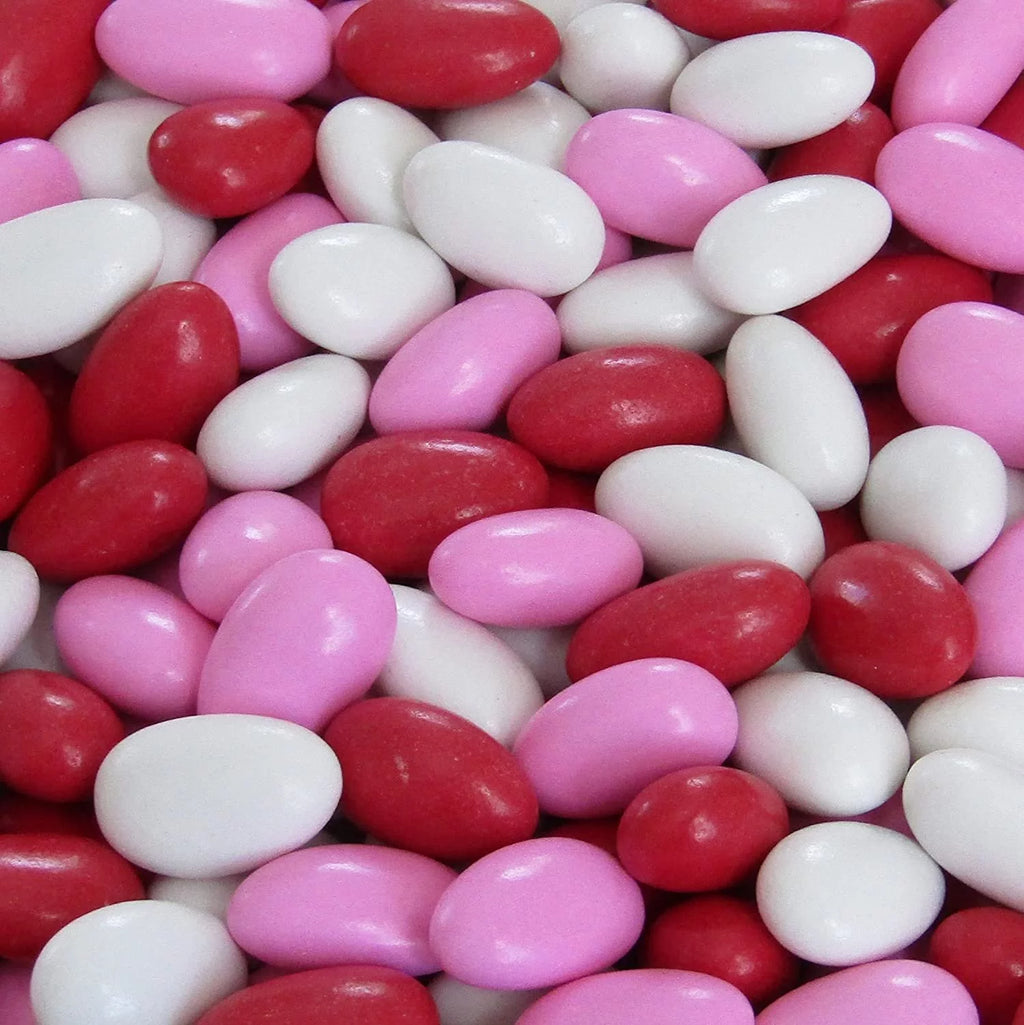 Red Pink & White Jordan Almonds Mix, 3.5 LBS Jumbo Container J9846