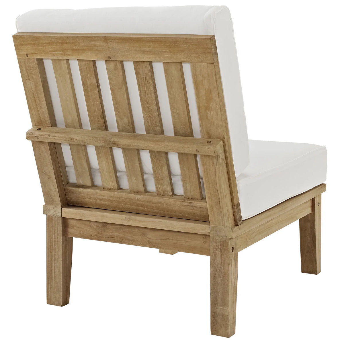White Wood Outdoor Patio Teak Sofa C957707