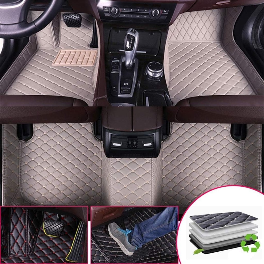 Custom Car Floor Mats Front Rear Leather Mat B4887