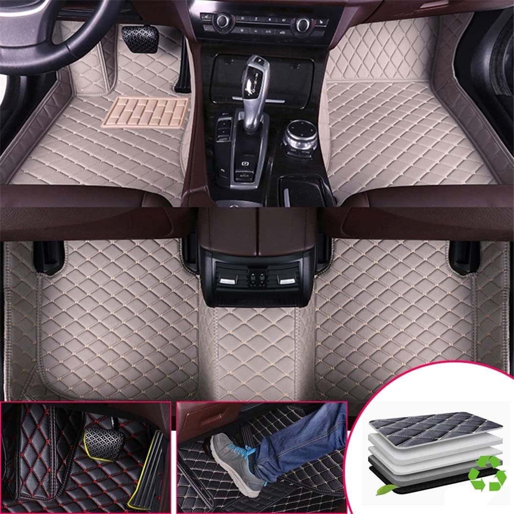 Custom Car Floor Mats Front Rear Leather Mat B4887