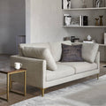 Beige Loveseat with Brass Leg S708
