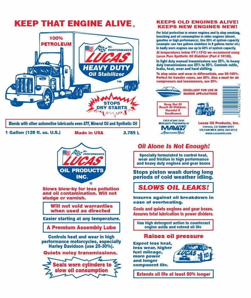 Heavy Duty Oil Stabilizer 5 Gal Pail S92136