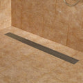 36x22 Brushed Stainless Steel Linear Shower Drain with Flange V3111