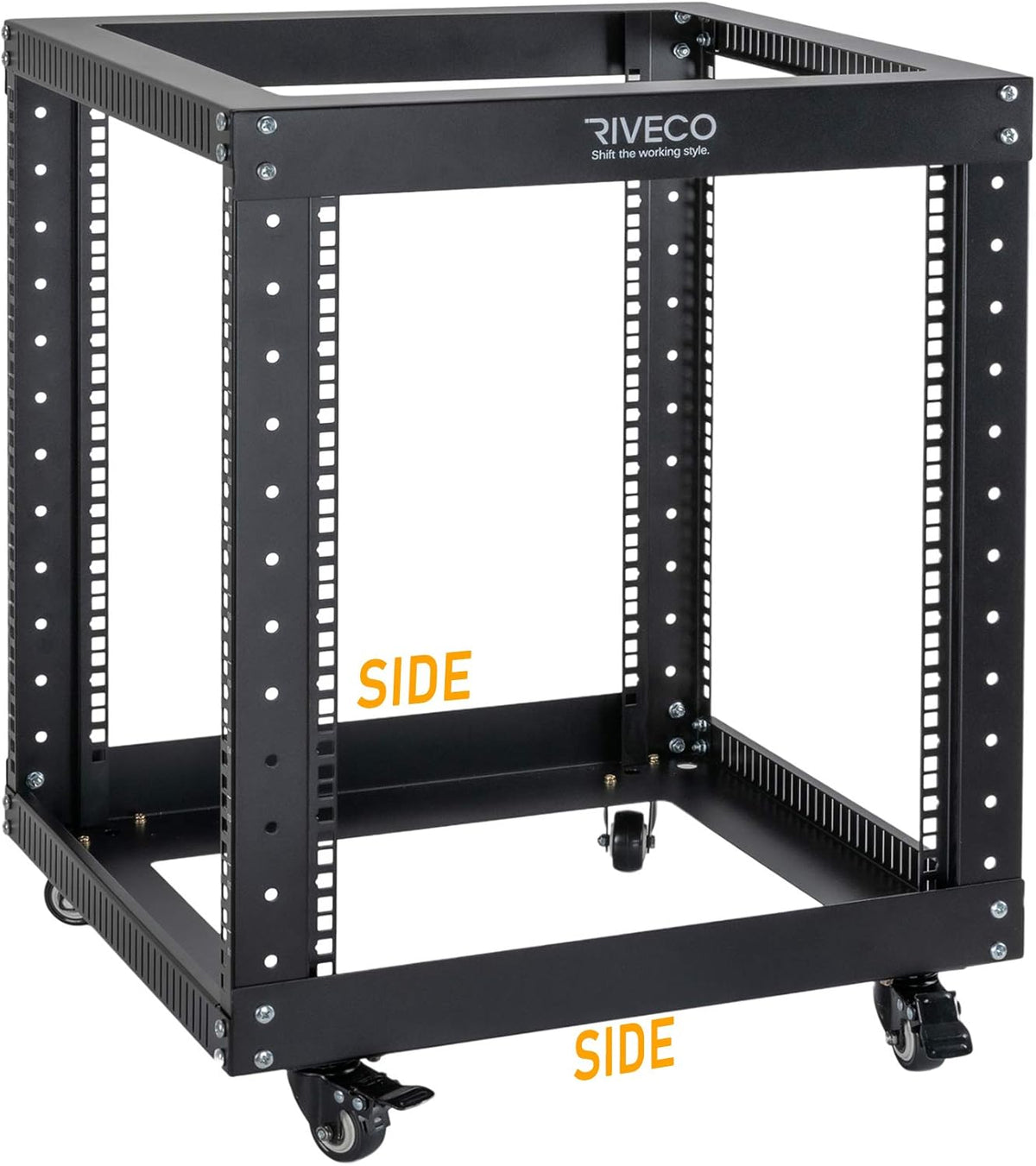 12U Open Frame 19-inch Server Rack with Casters L1153