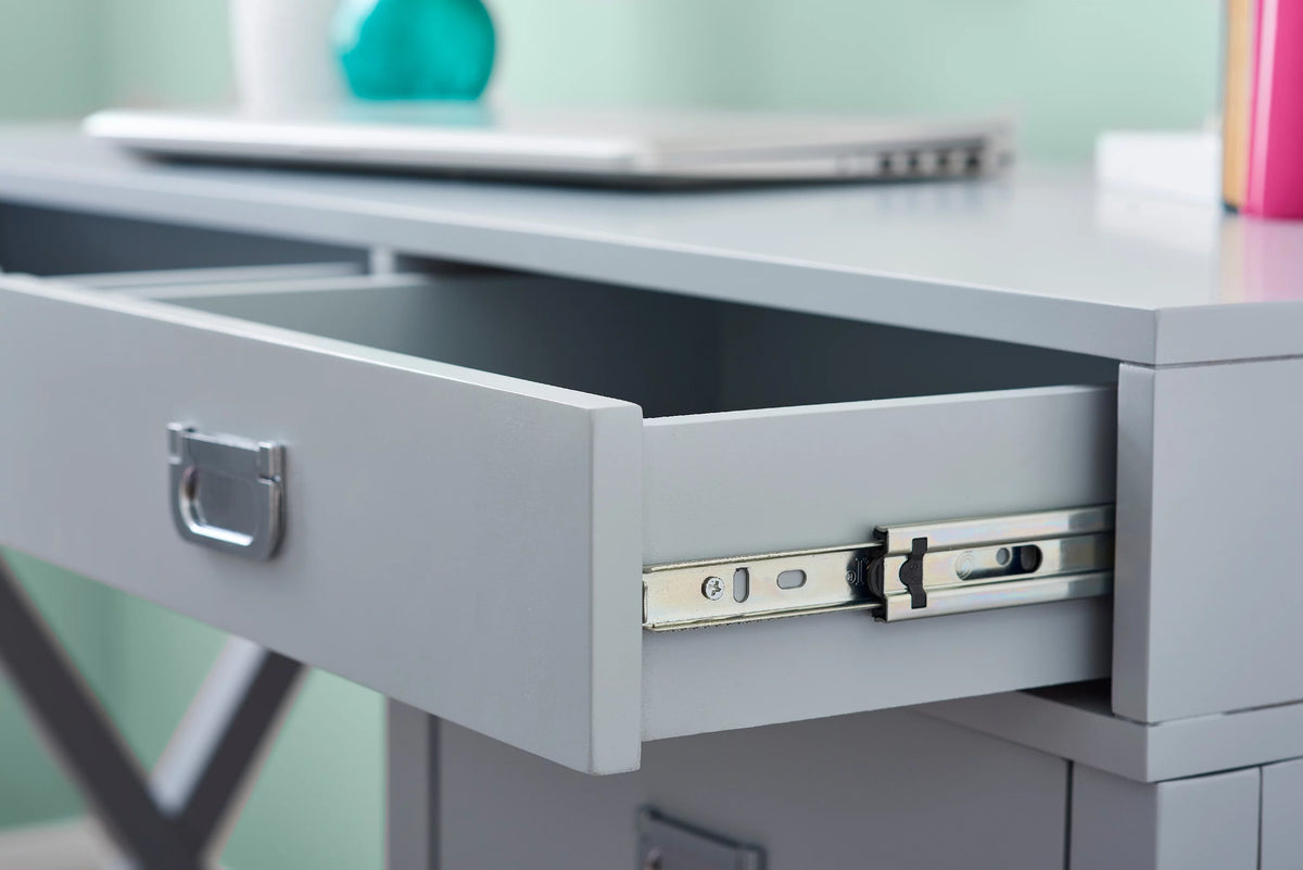 4 Drawer Desk with Side Storage Y162