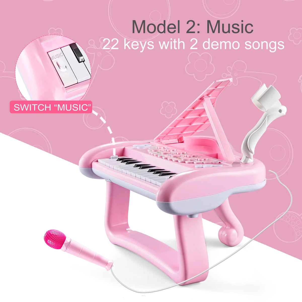 Toddler Piano Toys with Microphone L5205