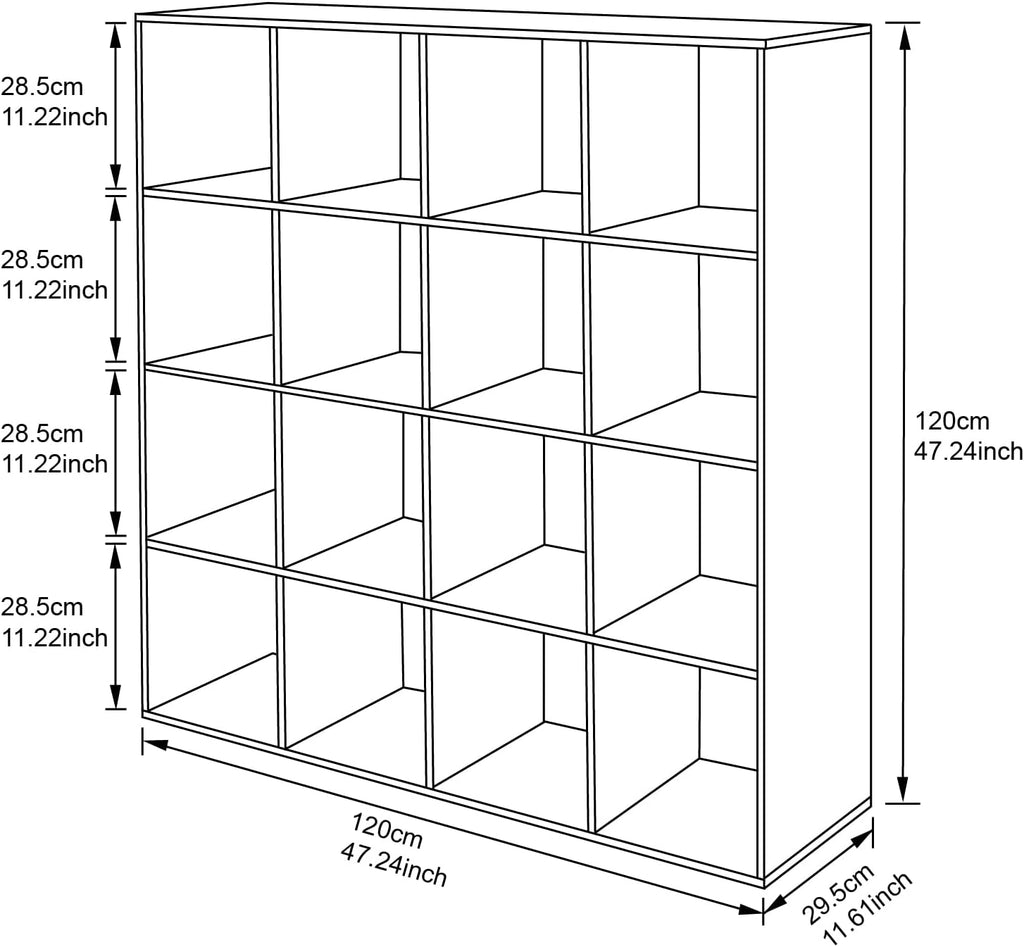 White 9-Cube Wooden Storage Organizer B2874