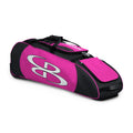 Black Pink Rolling Baseball Softball Bat Bag W4178