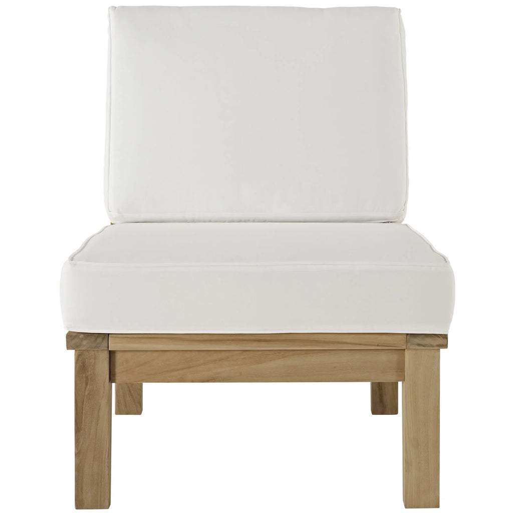 White Wood Outdoor Patio Teak Sofa C957707