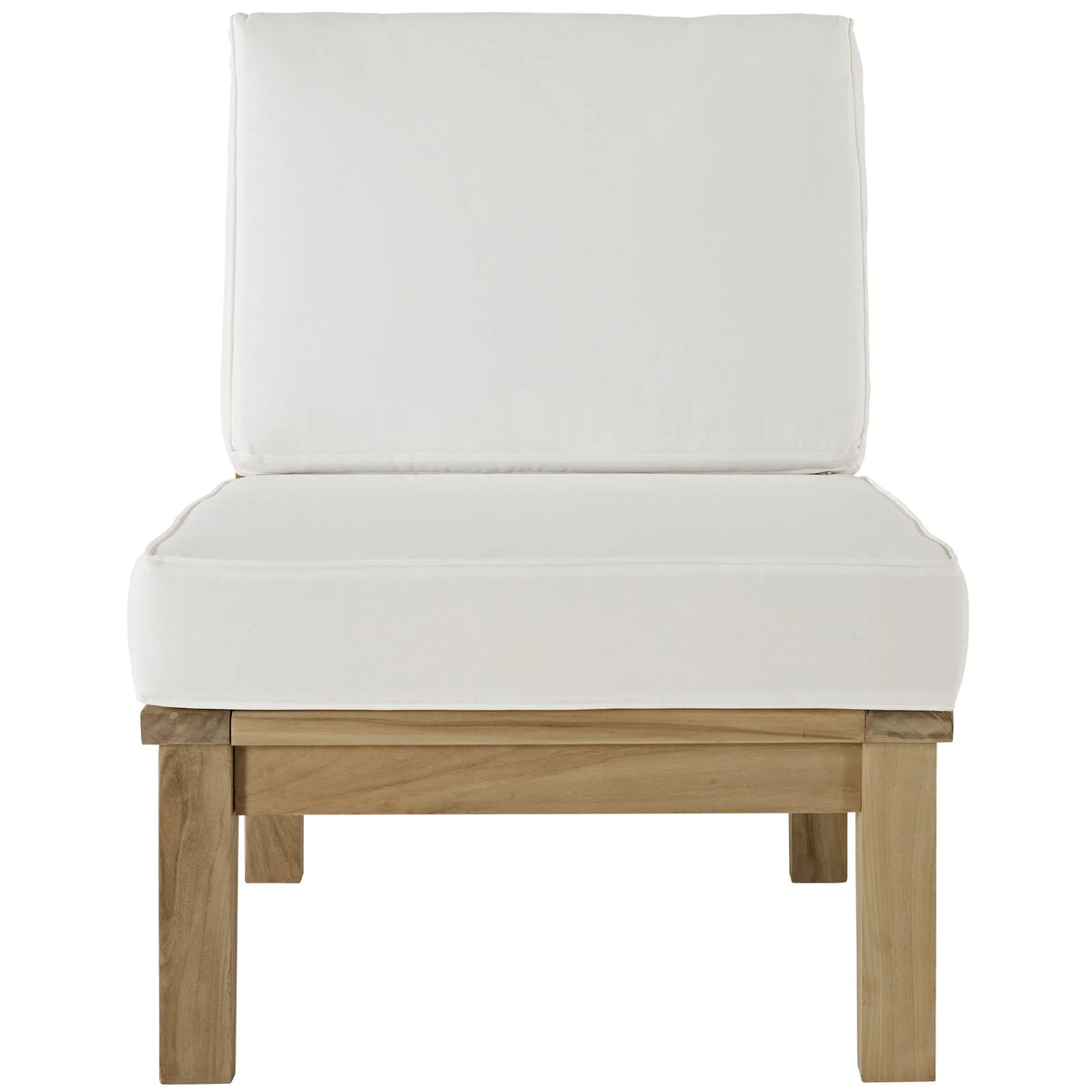 White Wood Outdoor Patio Teak Sofa C957707