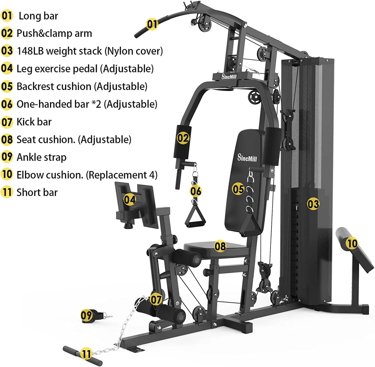 Multifunctional Full Body Home Gym Equipment W578