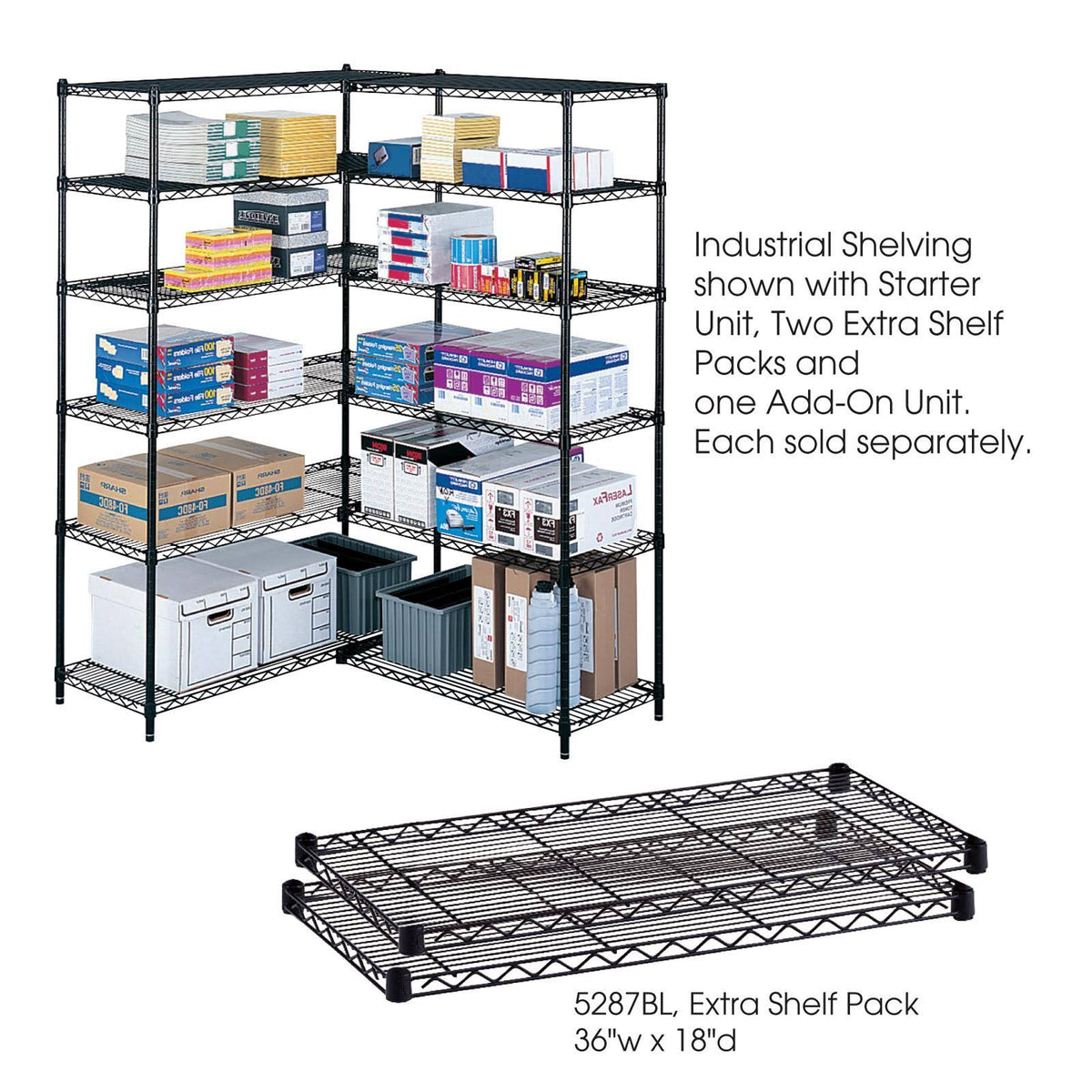 24 x 36 x 22 Gray Extra Shelf Pack P426080