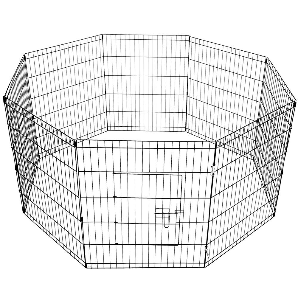 8 Panel Pet Dog Playpen Exercise Cage Enclosure M152385