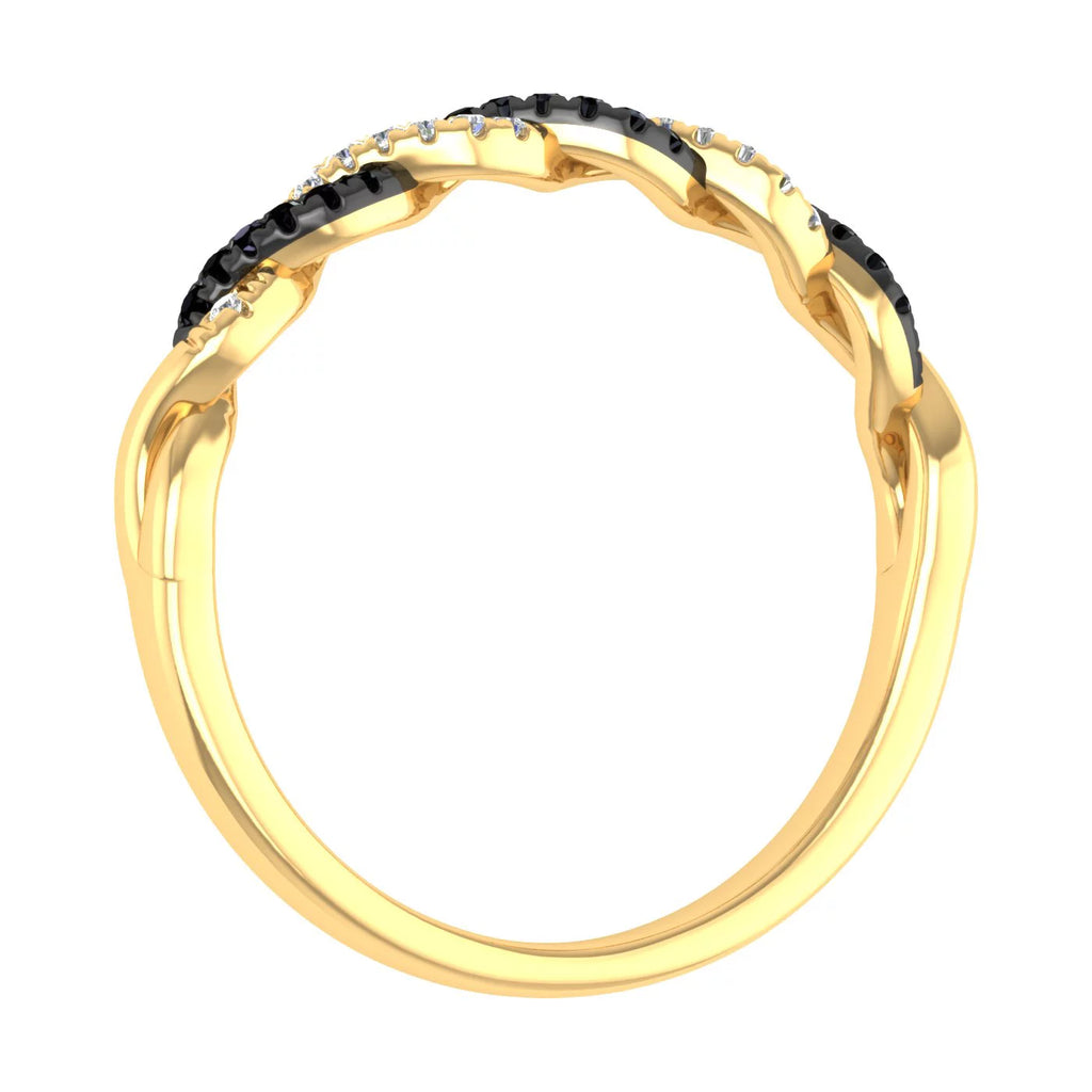 10k Yellow Gold Diamond Wedding Band Ring Q635