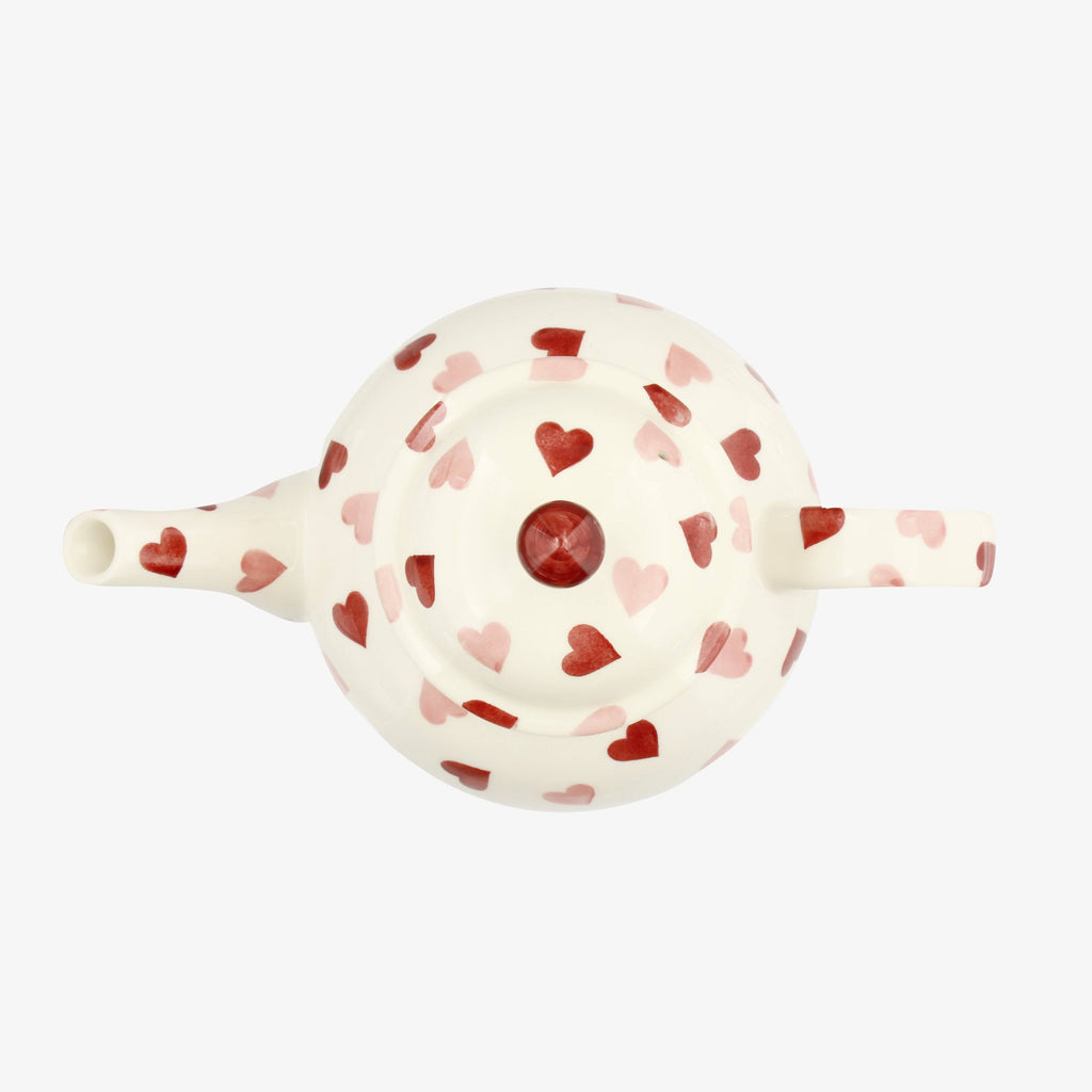 Pink Hearts 4 Mug Teapot Boxed D8048