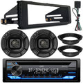 Single DIN Bluetooth CD Receiver with 6.5 Speakers and Install Kit S68594