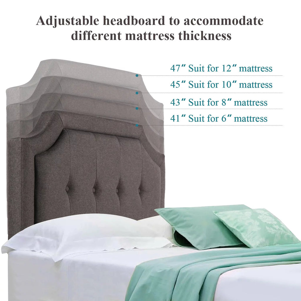 3-Piece Upholstered Platform Bed Frame and 2 Nightstand C6977
