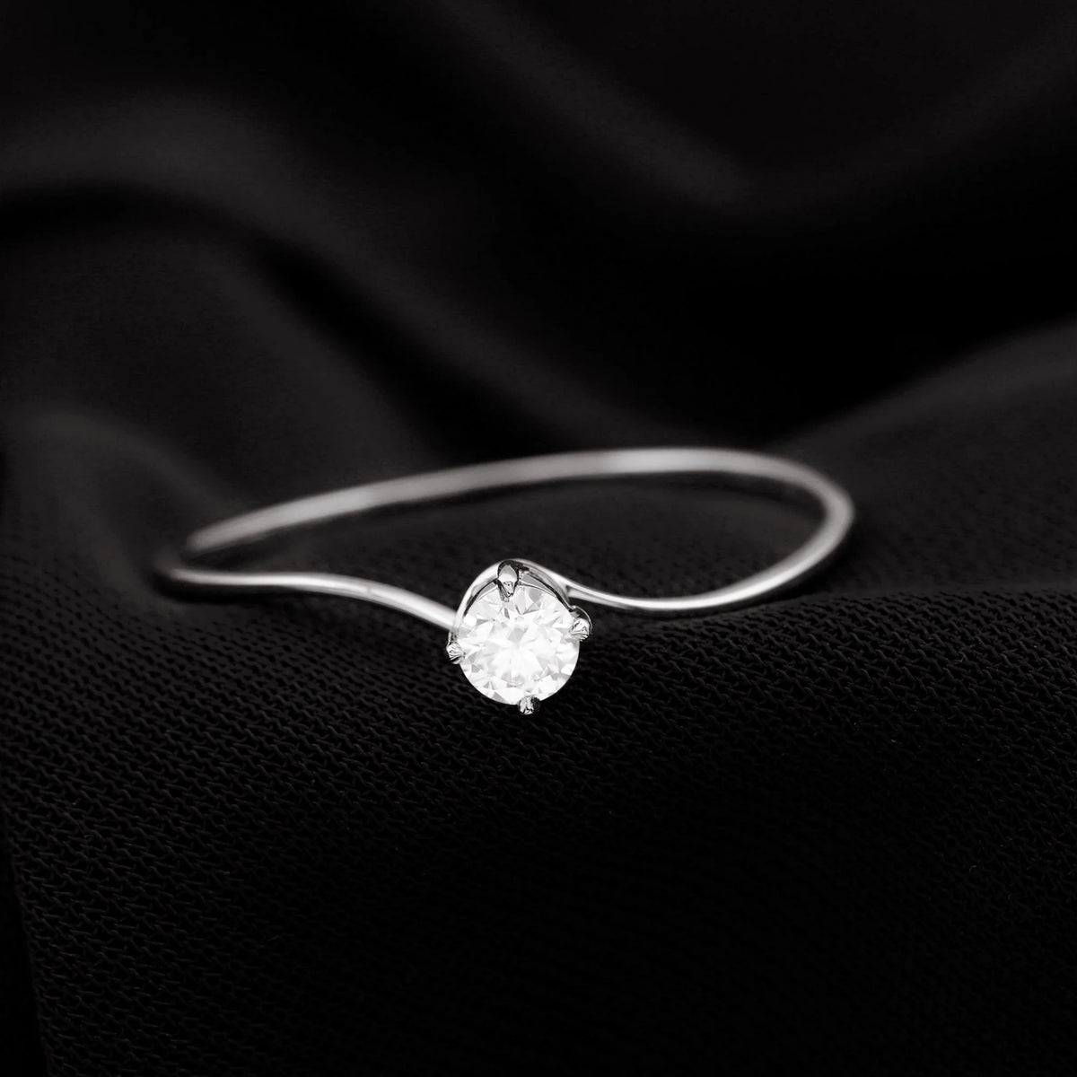 925 Sterling Silver Solitaire Ring C86803