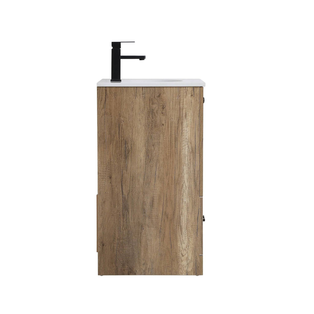 18 inch Natural Oak Vanity Cabinet Set S70875