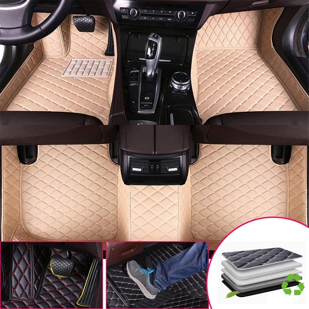 Custom Car Floor Mats Front Rear Leather Mat B4887