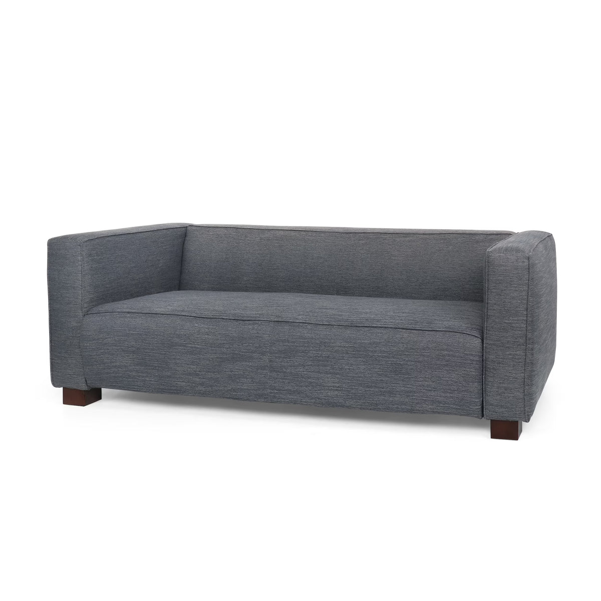 Charcoal Fabric Upholstered Loveseat L8011