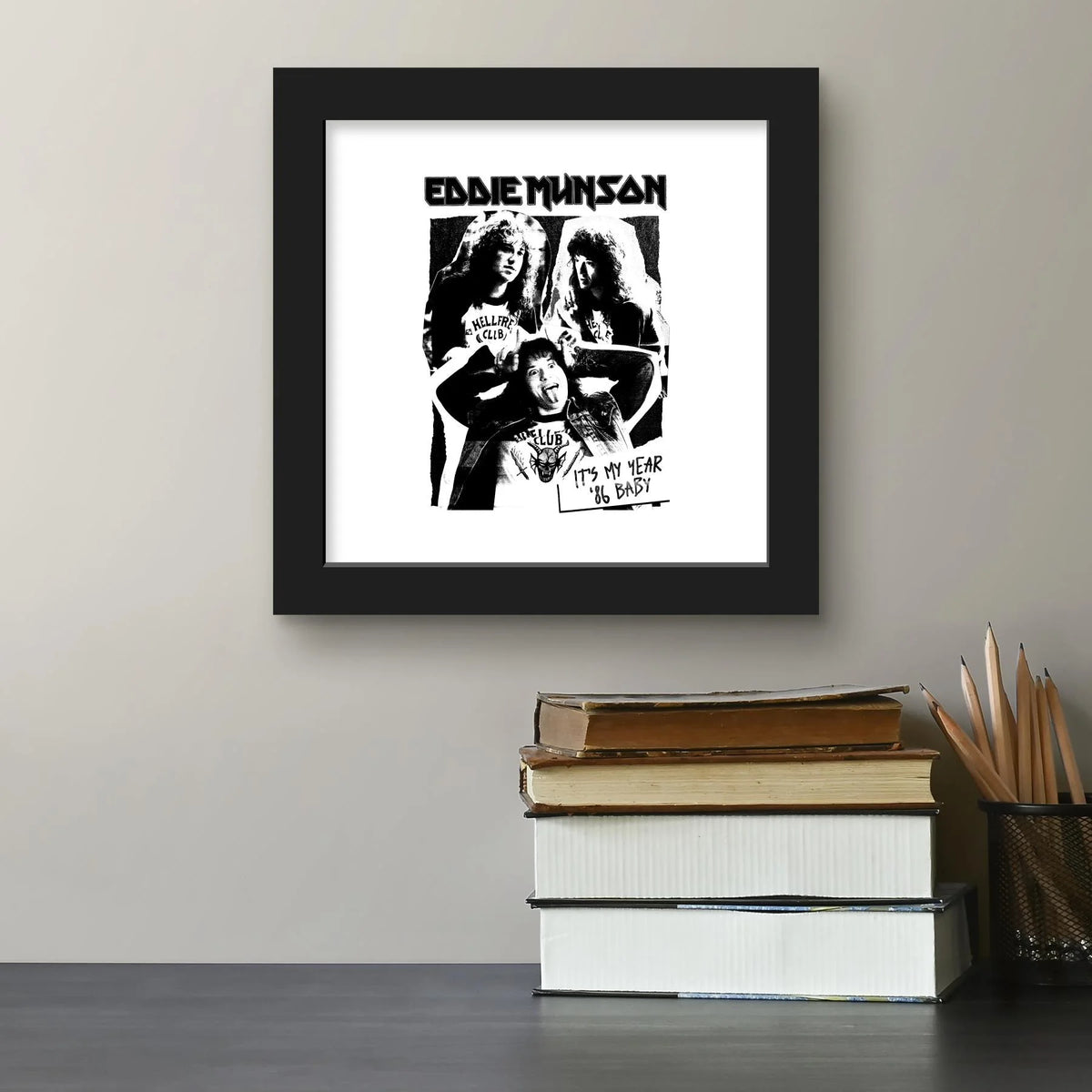 Black Framed Wall Art, 12" x 12" R100