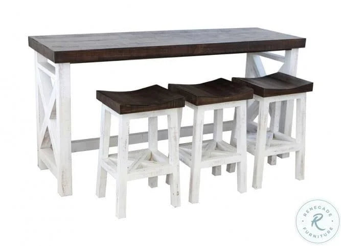 Antique White Console Bar Table N68851