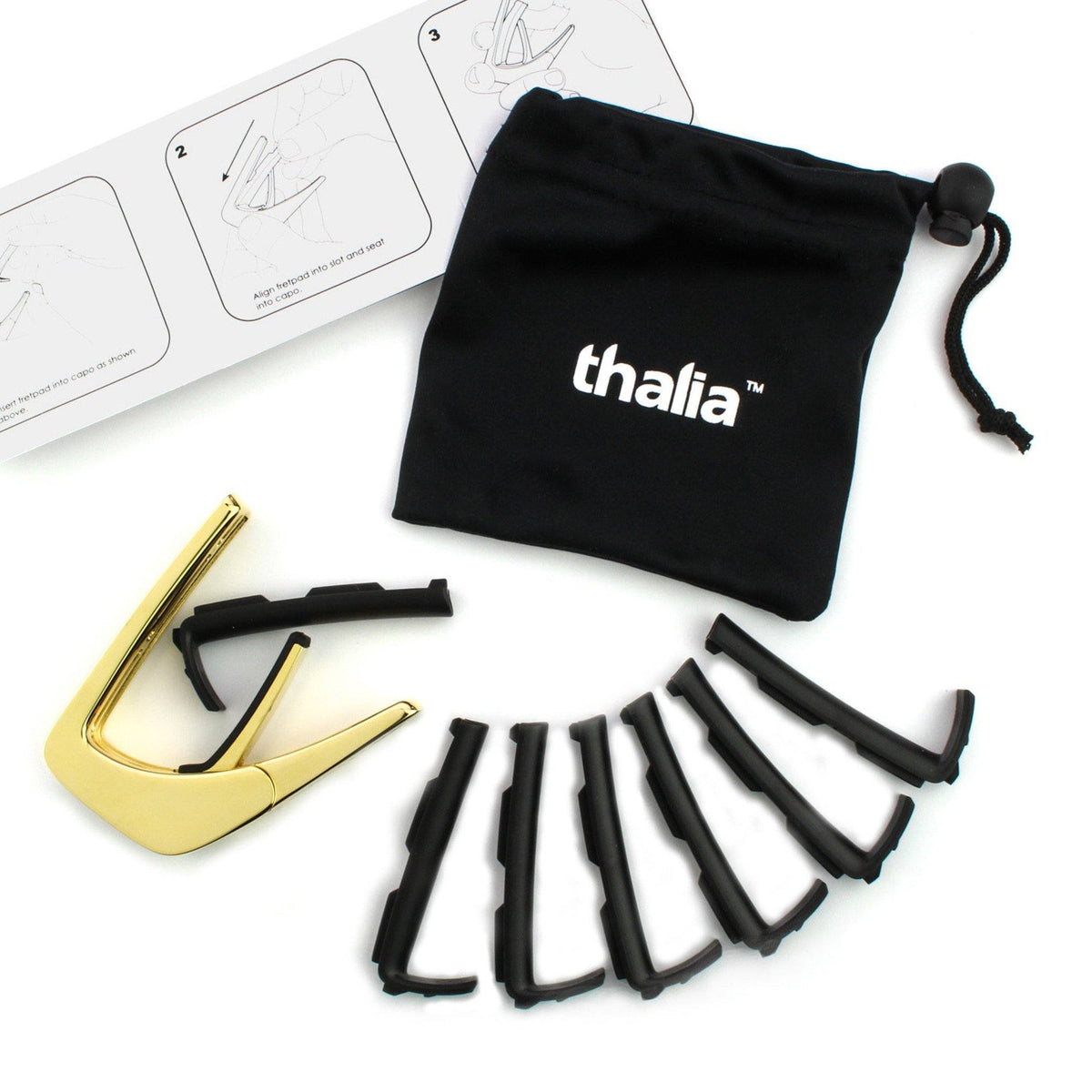 Black Ripple 24K Gold Capo D824