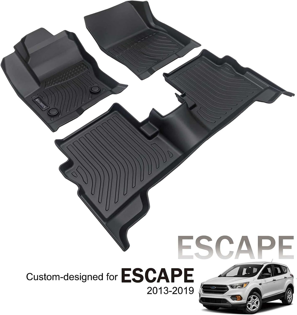 All Weather Car Mats for Ford Escape Front & Rear Row Full Set M3727
