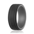 Silicone Wedding Ring Grey-Black 12 mm I66316