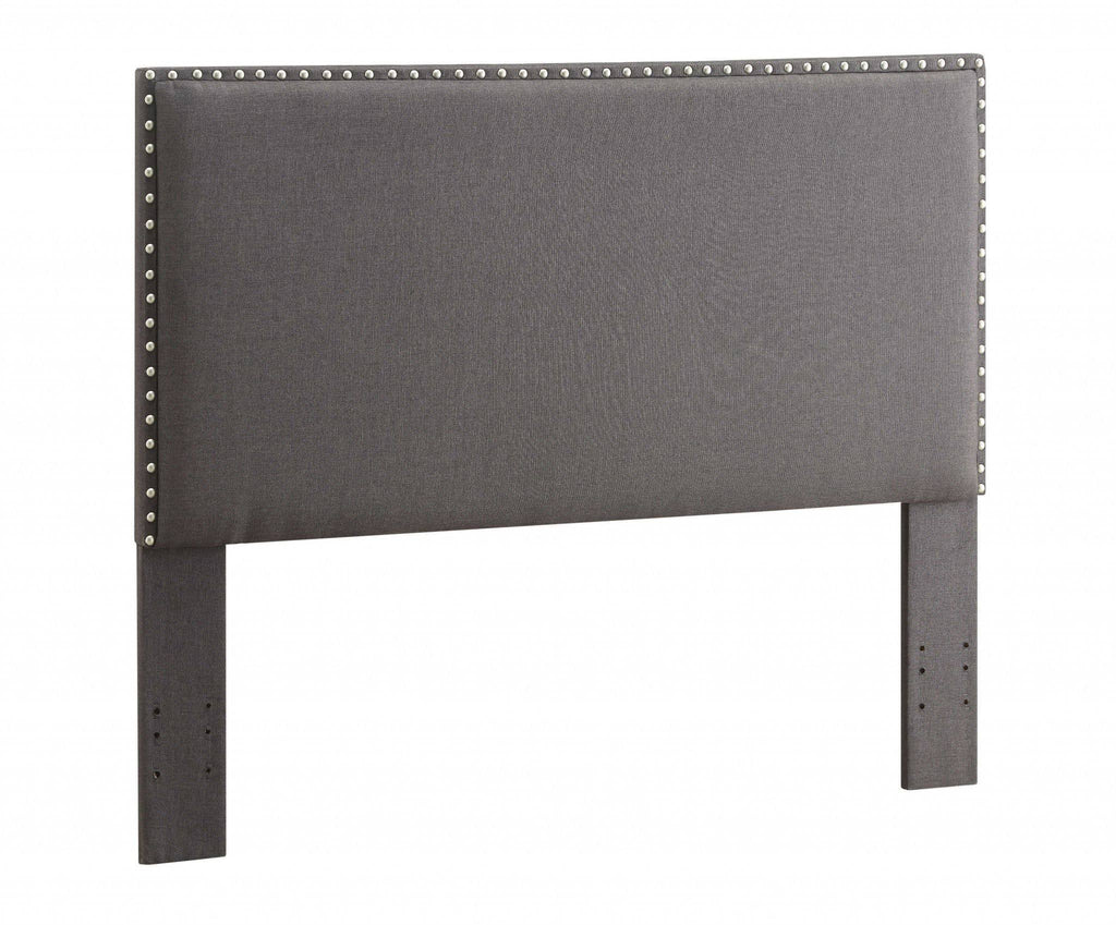 Gray Full Queen Size Wooden Headboard A182184