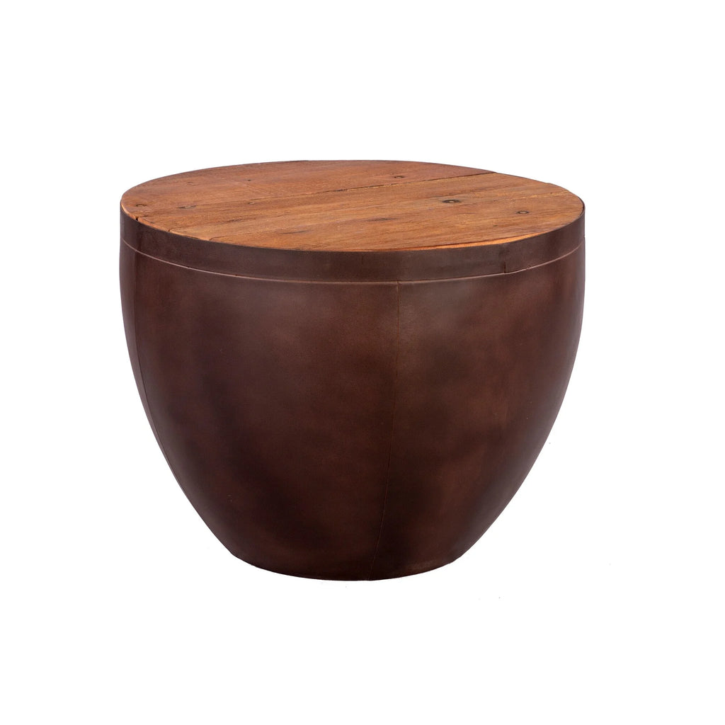 Solid Reclaimed Wood End Table J44585