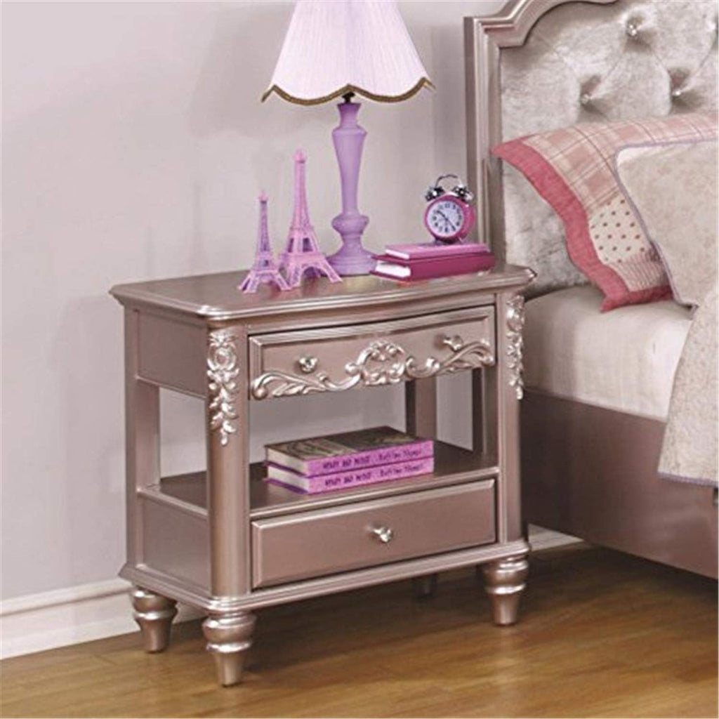 Metallic Lilac 1 Drawer Nightstand R68321