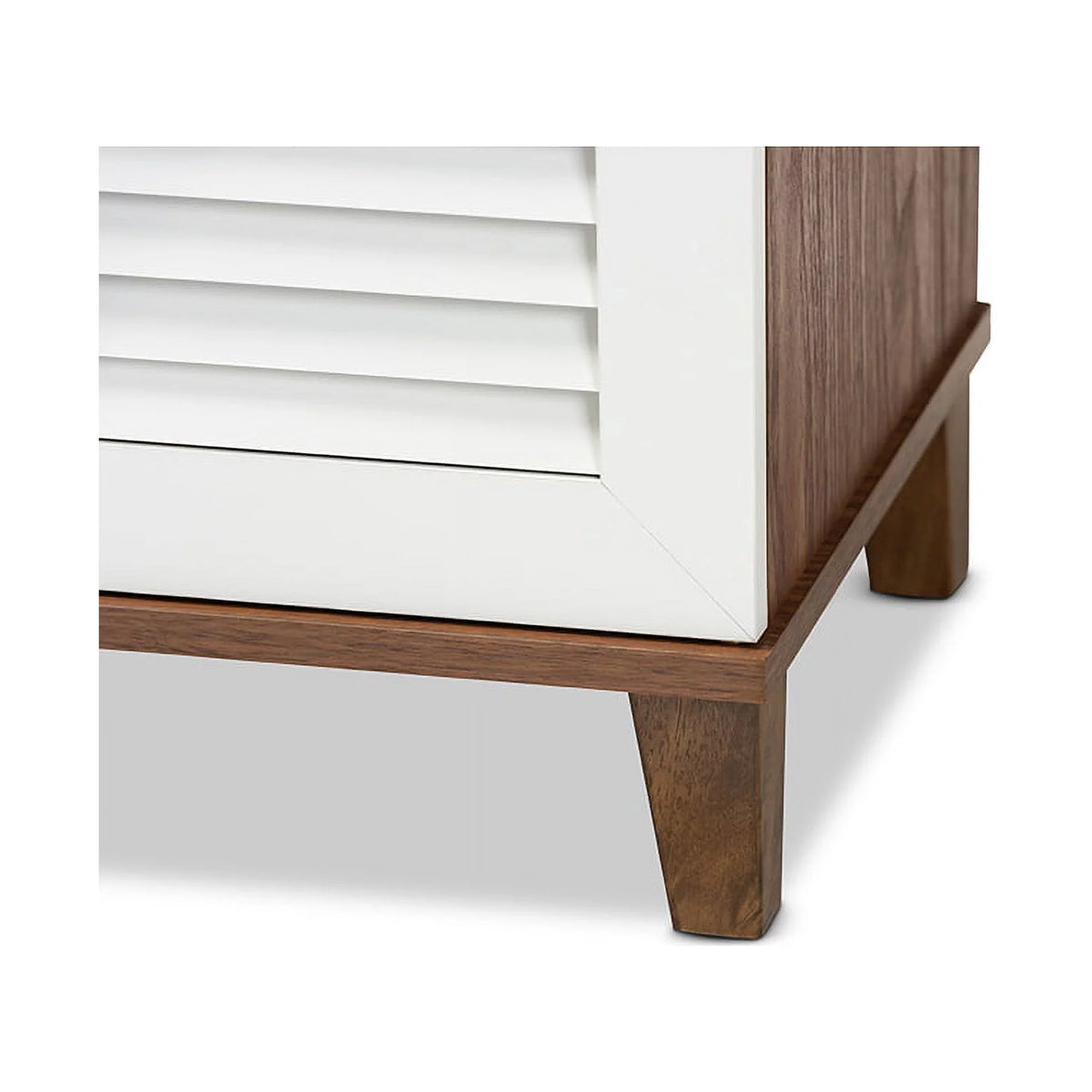 Walnut Finished 8-Shelf Wood Shoe Storage Cabinet W713