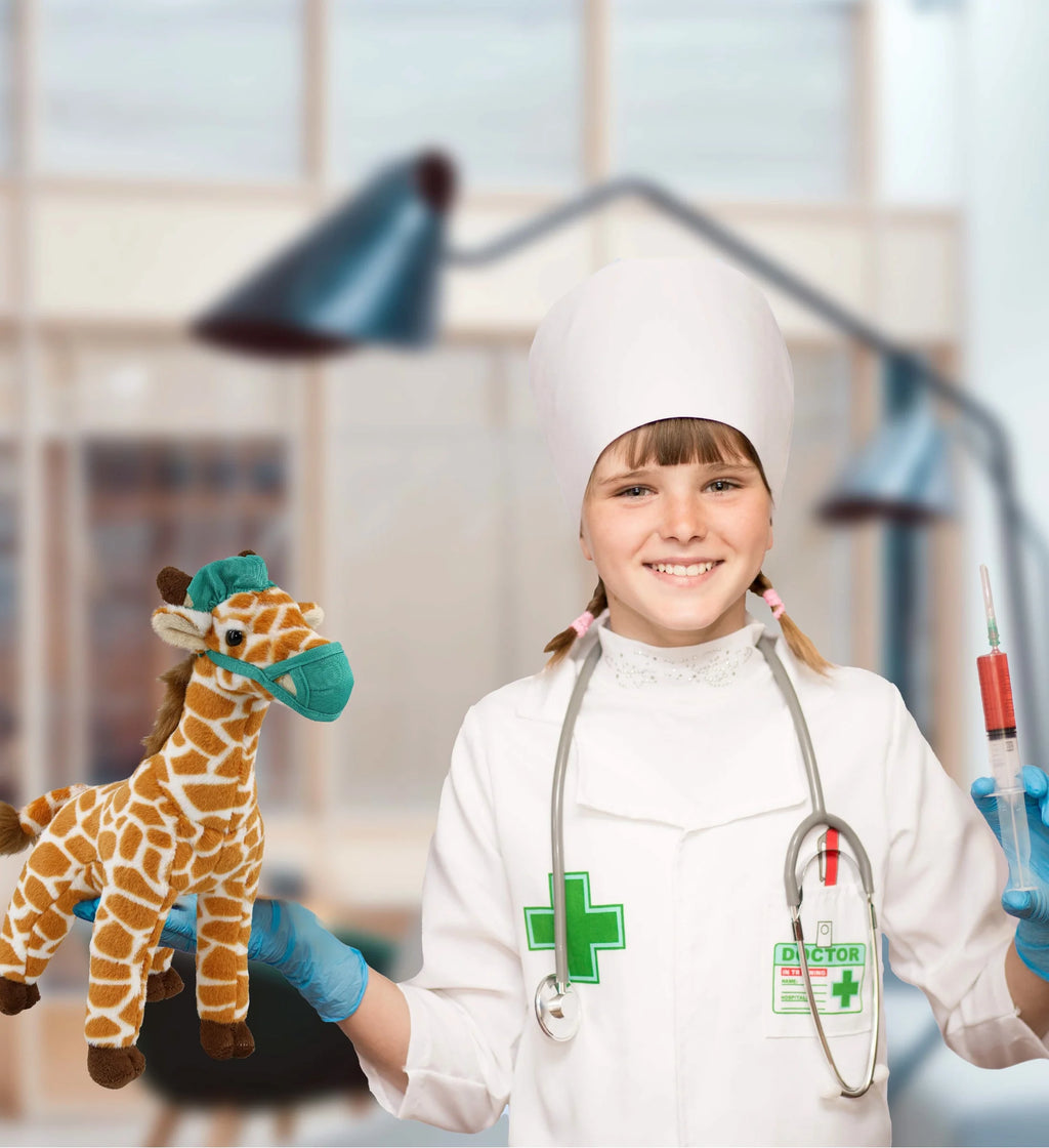 12.5 Inch Giraffe Doctor Plush Toy L638